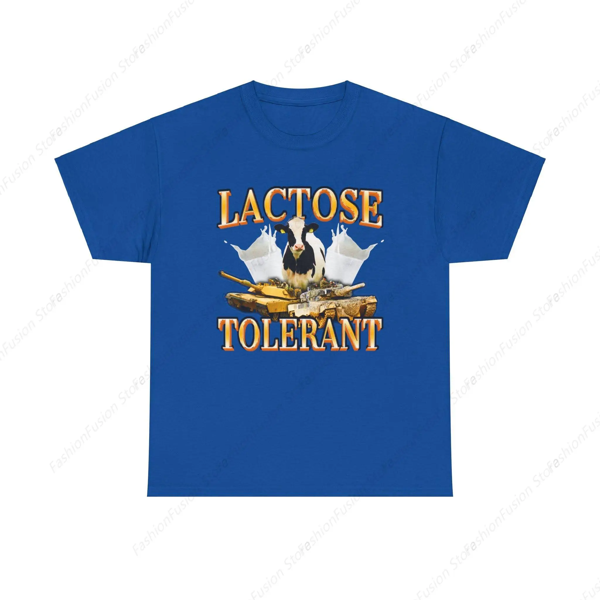 Lactose Tolerant Offensive Graphic T-Shirt, Funny Sarcastic Party Joke Meme Tee Harajuku Short Sleeves Fashion Mens Clothing