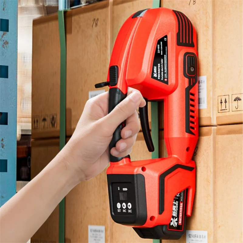 

New Portable Electric Baler Electric Strapping Machine for 10-12mm PET/PP Hot Melt Baler with Portable Packing Tools