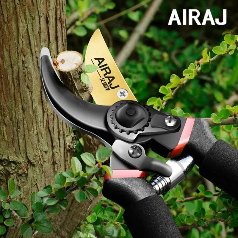 AIRAJ 1pc Multifunctional Pruning Shear Garden Tools Heavy Duty Ultra Sharp Hand Pruners, Professional Garden Scissors 