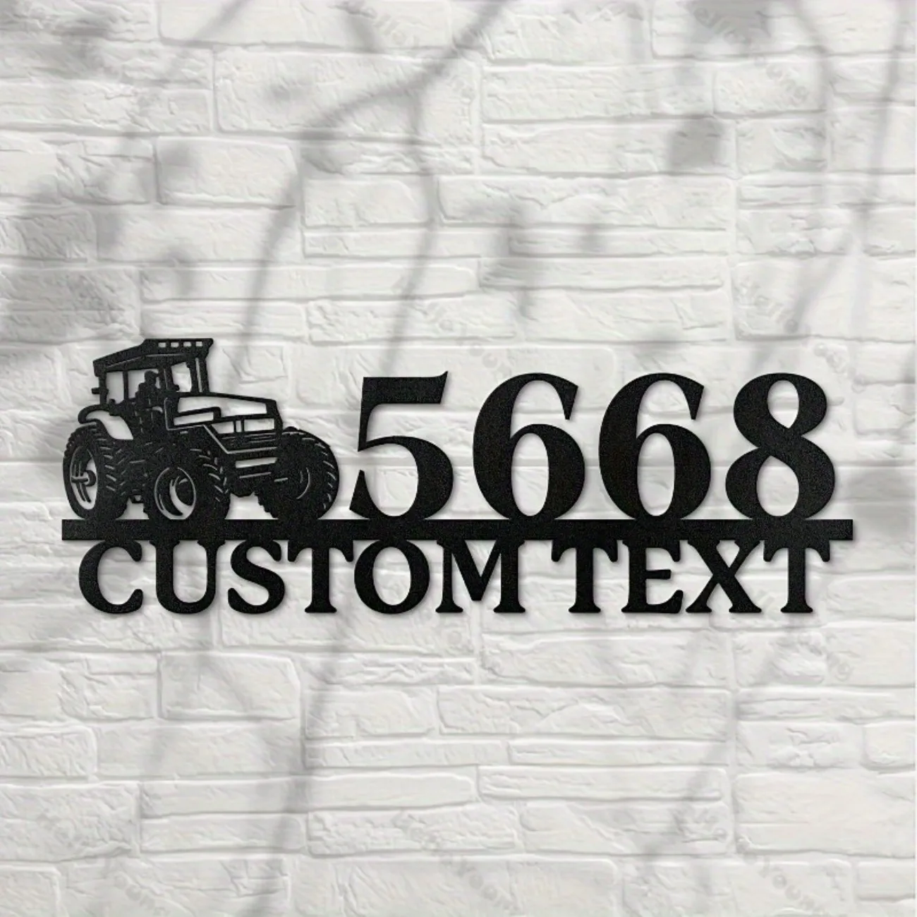 Anpassbares Metallschild mit Traktor-Silhouette, personalisierter Familienname, heißer Verkauf für Zuhause, Küche, Garten, Party-Dekoration.
