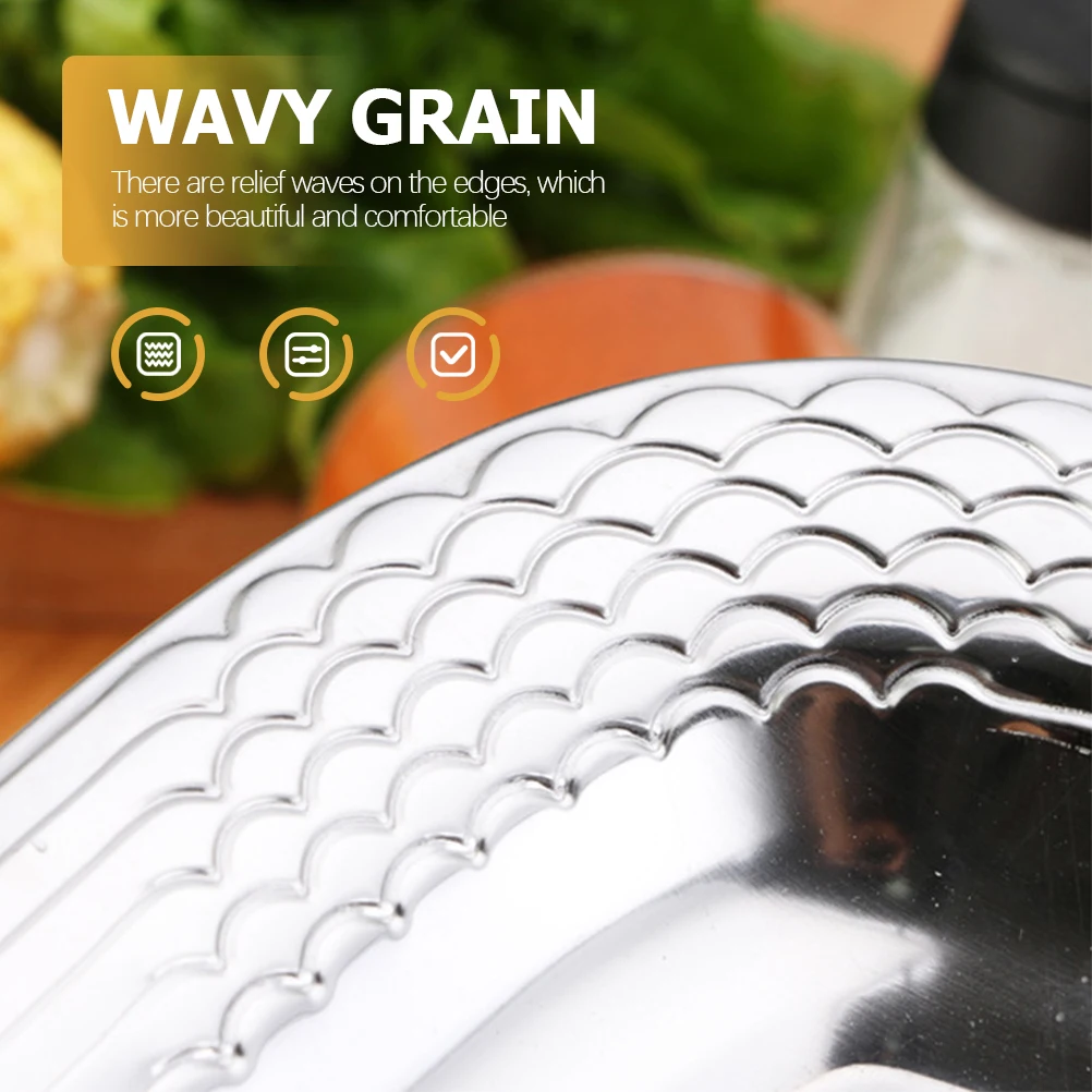 

Smooth Surface Stainless Steel Square Tray Multi-Purpose Food Plate for Snack Cake Bbq Picnic Party Steamed Fish Plate