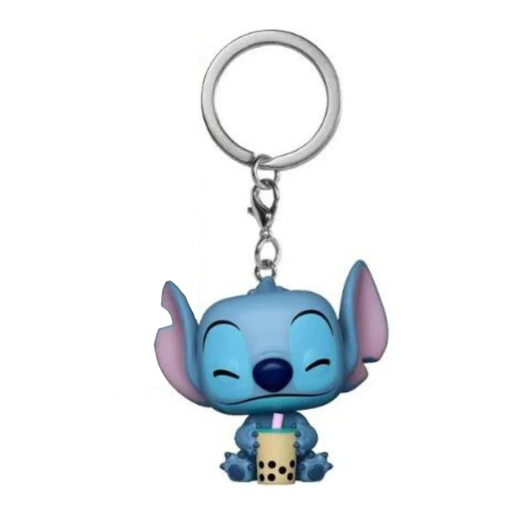 Anime Keychain Cartoon Lilo & Stitch Cute Doll Keyring Ornament Key Chain Car Pendant Kids Gift - view 4