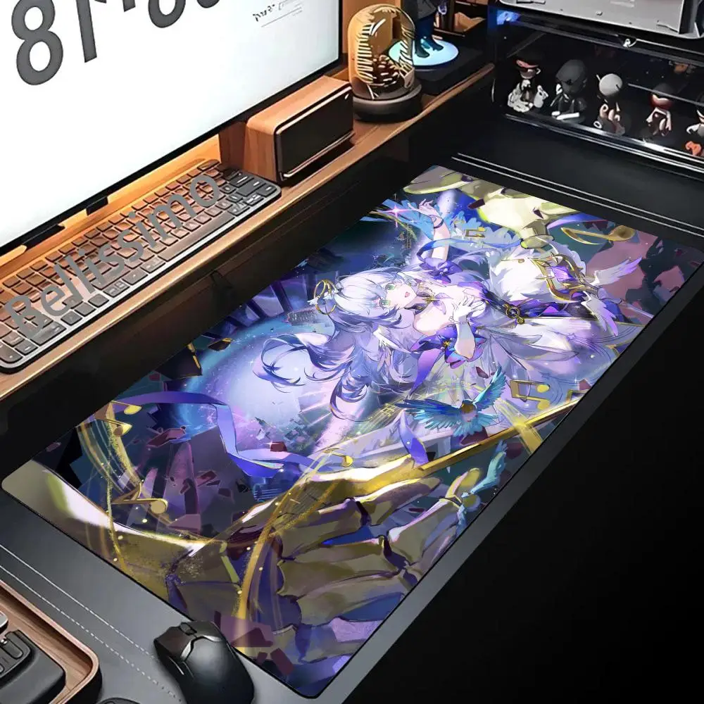 Robin Honkai Star Rail Mouse Pad Laptop Kawaii Anime Keyboard Rug XXL Cute Angel Girl Desk Mat Computer Gamer Cabinet Mousepad