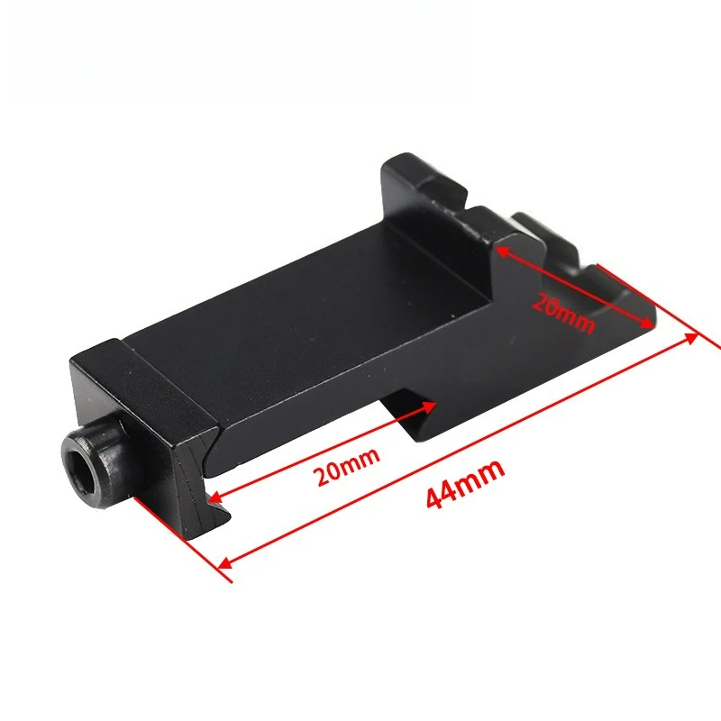 20mm Aluminum Alloy Guide Rail 45 Degree Inclined Rail Bracket Flashlight Modification Accessories Metal with Hexagonal Wrench