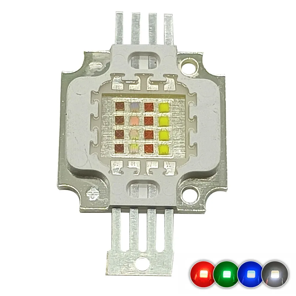 30W 50W 120W 200W RGBW Red, Green, Blue, White Four Color LED High-Power Bead Color Lighting Light Source Integrated Wick