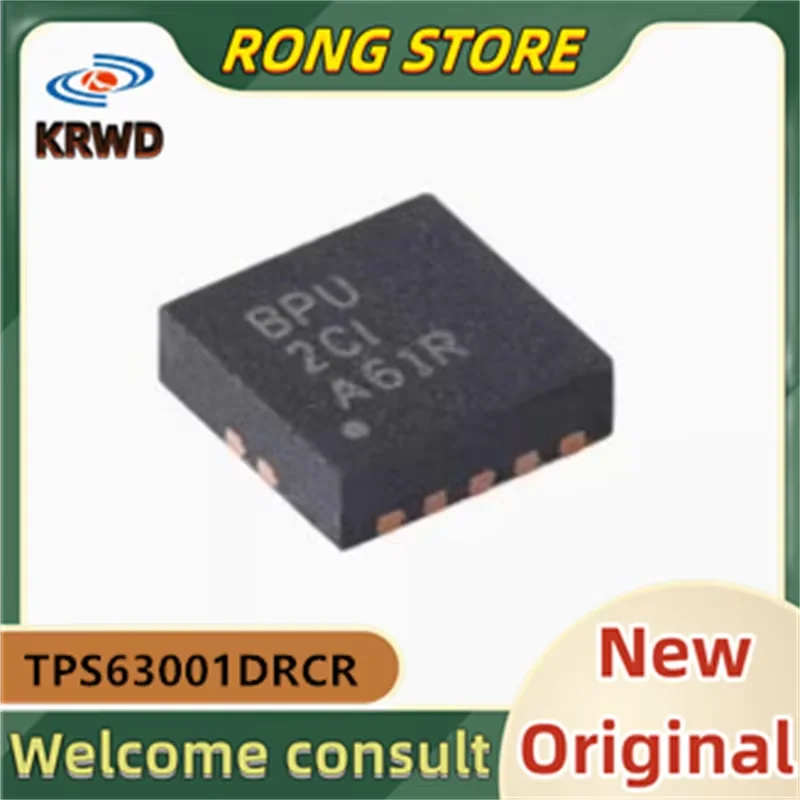 (5 PCS) BPU Novo e Original Chip IC TPS63001DRCR TPS63001 63001 QFN-10