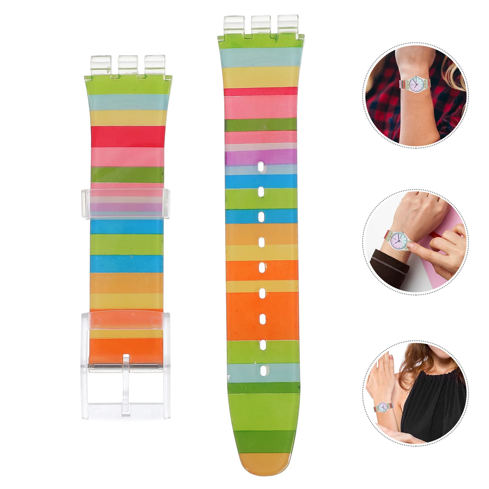 

19Mm Silicone Watch Band Replacement Strap Waterproof Breathable For Men Women Watch Wristbands Accessories
