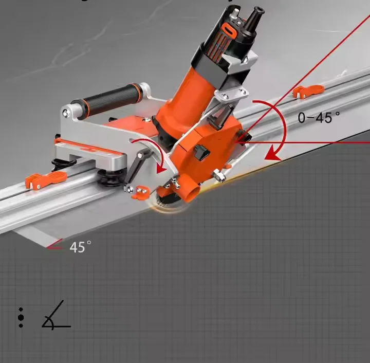 Cortador de azulejos eléctrico TB de 3500mm, cortador de inglete multifuncional portátil de 45 grados con guía de riel para corte ingleteado o 90 grados
