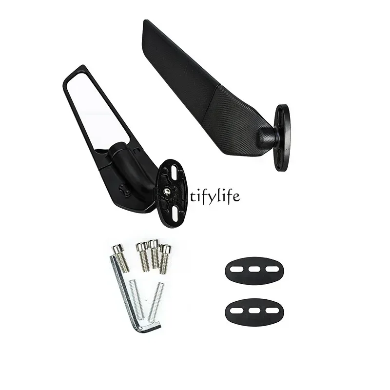 Rearview mirror sports car modification parts universal fixed motorcycle modification fixed wind wing rearview mirror universal