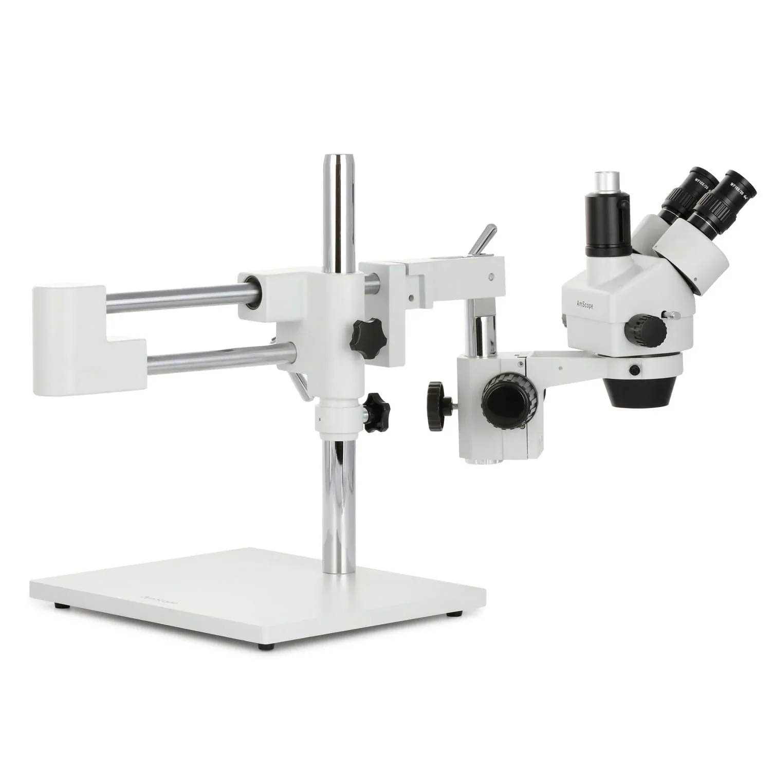 Trójokularowy mikroskop stereoskopowy AmScope Zoom 3,5X-90X z fluorescencyjną lampą pierścieniową 8W i 20-megapikselowym mocowaniem USB 3.0 C na