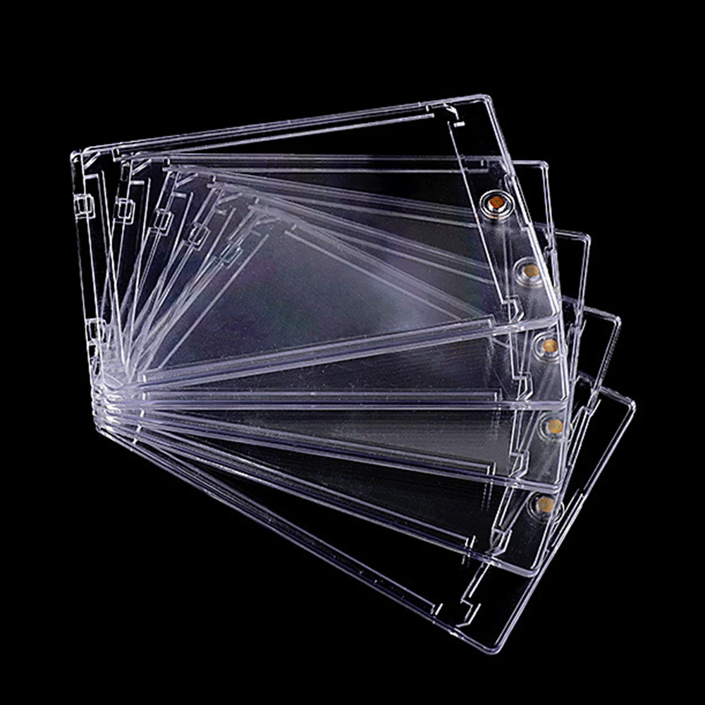 1/5/10 قطعة حامل بطاقة واضحة نوع الجذب المغناطيسي الألعاب الرياضة بطاقة التداول عرض حالة Kpop المعبود صور الأكمام الواقية #2