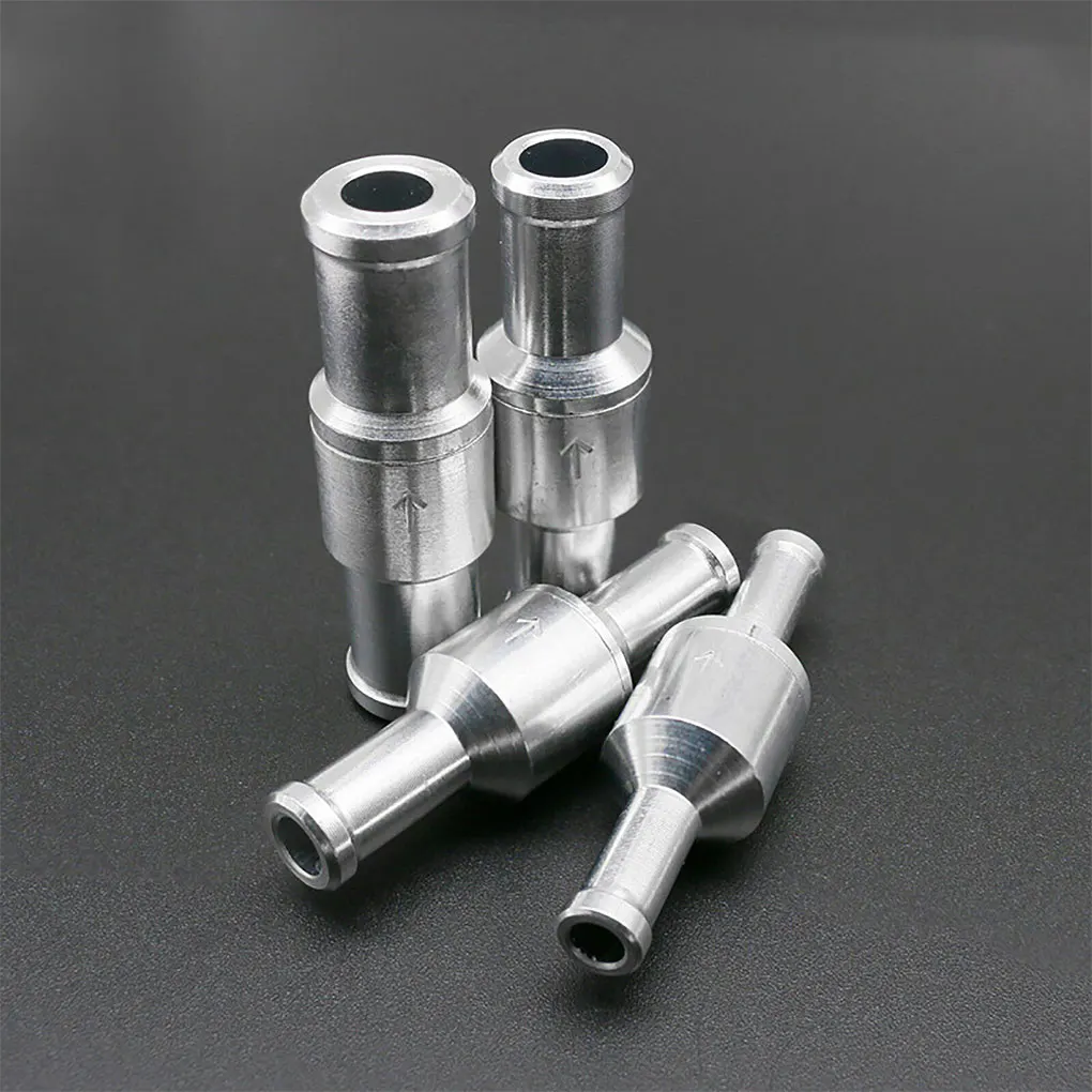 Silver One Way Check Valve Aluminium For Car Valve Check Valve Brake Booster One-Way 6 8 10 12mm