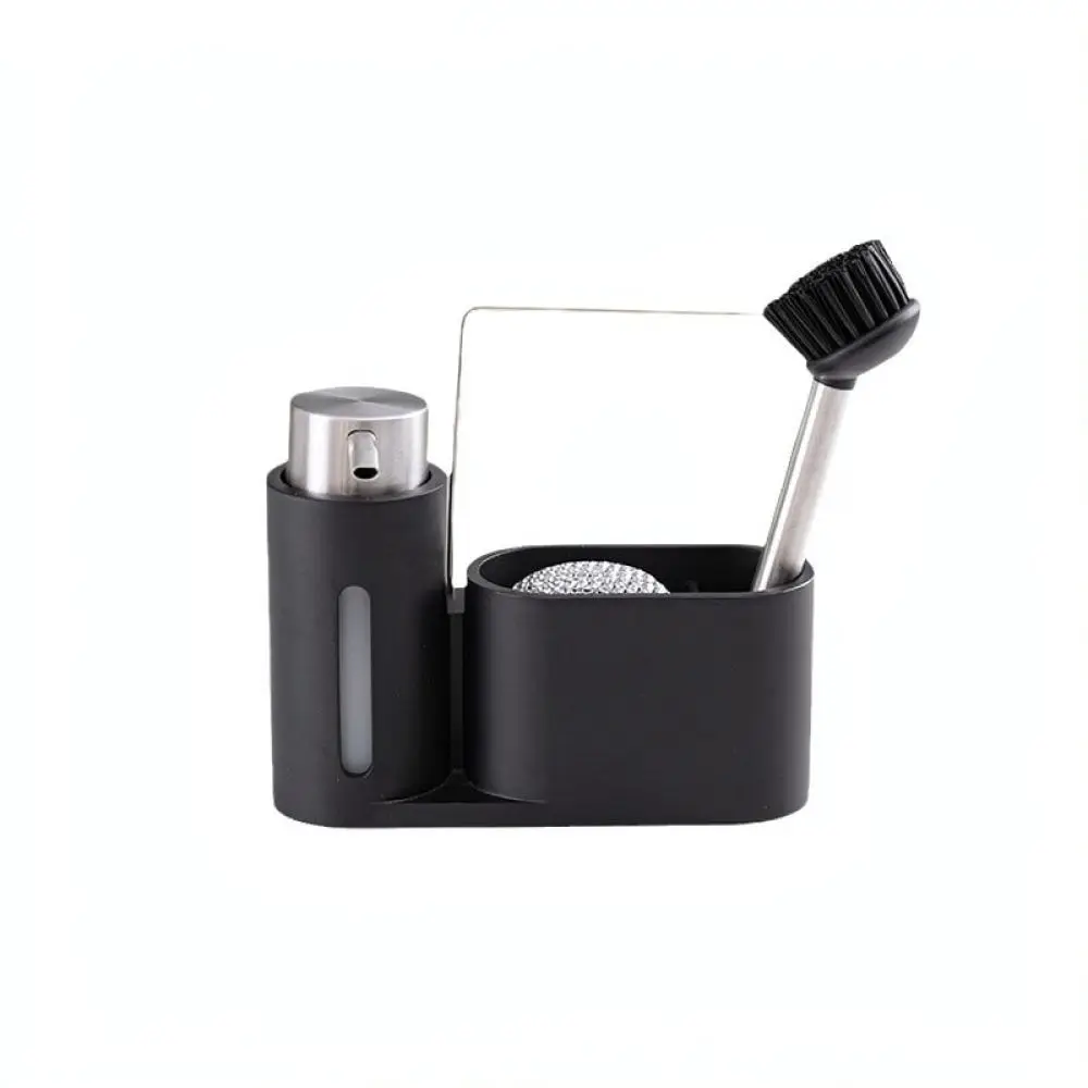 Modern Kitchen Sink Soap Dispenser For Liquid Hand Wash Stainless Steel Pump Bottle Organizer Countertop Cleaning Kit