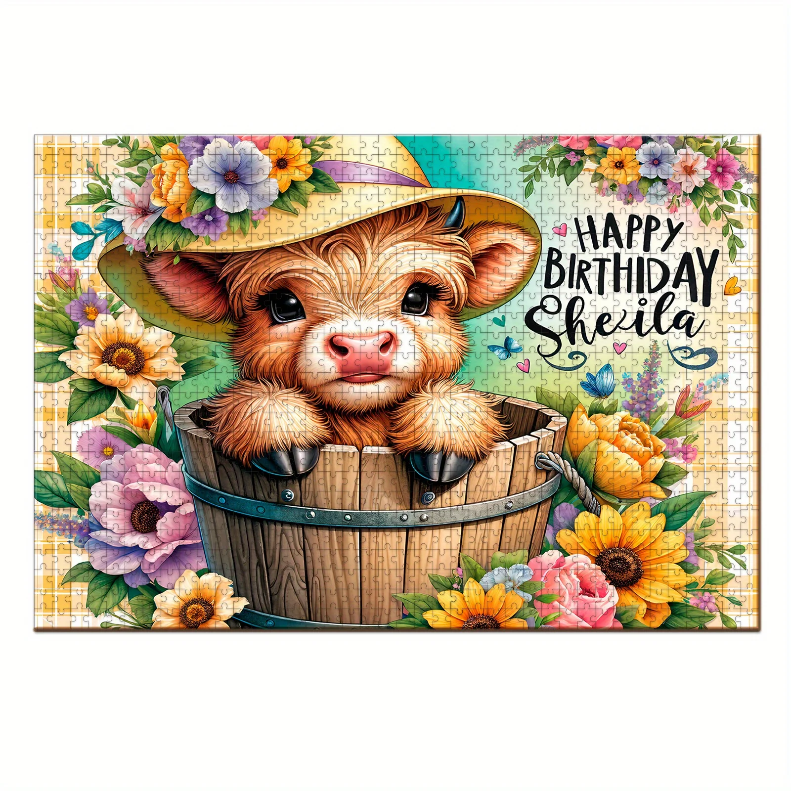 

300 500 1000 шт. Пазл для взрослых, Маленький бык, Неэлектрический, Пазл Challenge, Без батареи и перьев, для игры в ночное время,