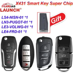 Launch LN3-PUGOT-01/LS4-NISN-01/LE3-VOLWG-01/LE4-FRD-01 Smart Key with chip Used with IMMO Elte/IMMO Plus PAD V VII Programmer