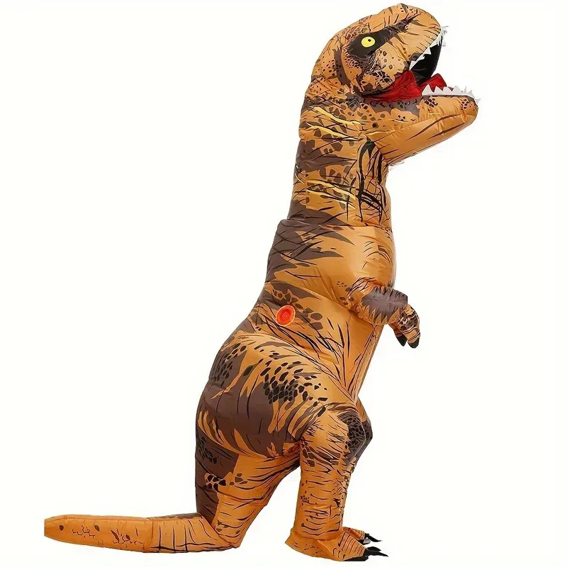 2pcs Adult T-Rex Dinosaur Inflatable Costumes Purim Halloween Christmas Mascot Anime Party Cosplay Costume Dress Fancy Suits