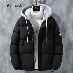 Winter Men's Padded Jackets Fashion Men Cotton Warm Down Hooded Parkas Coats Casual Men Thermal Windbreaker Coats Clothing 5XL