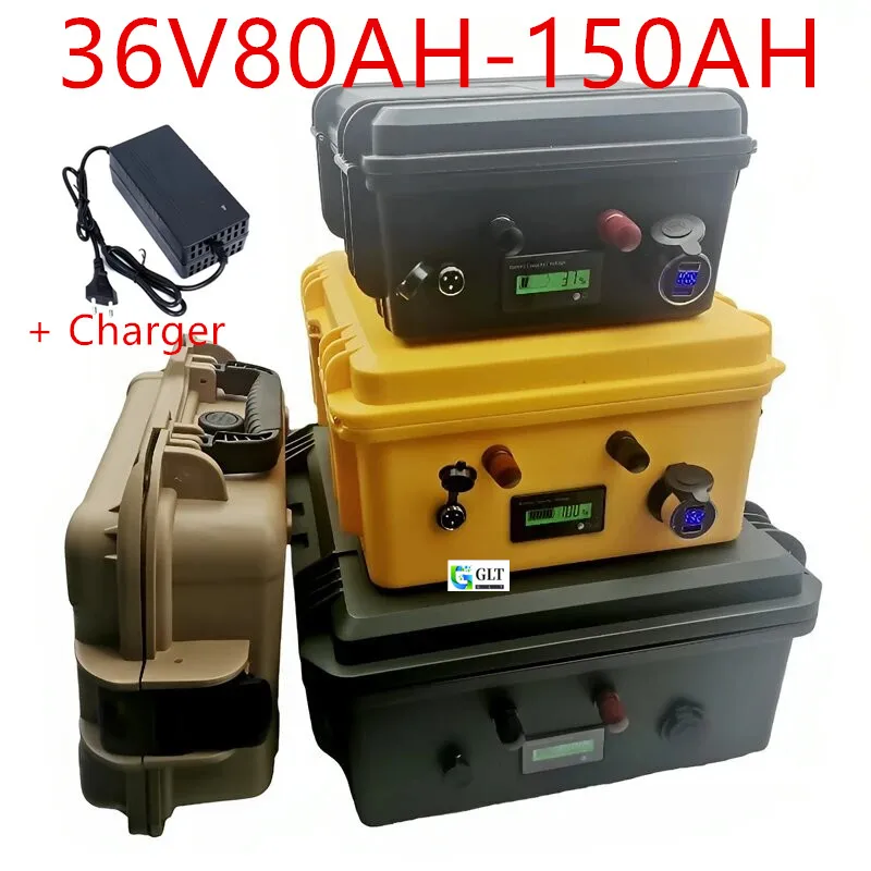 

lifepo4 36 В 150 Ач 120 Ач 100 Ач 80 Ач аккумулятор Bluetooth Приложение BMS для 4000 Вт 3000 Вт 2000 Вт гоночная тележка велосипед скутер лодка + зарядное устройство 10 А