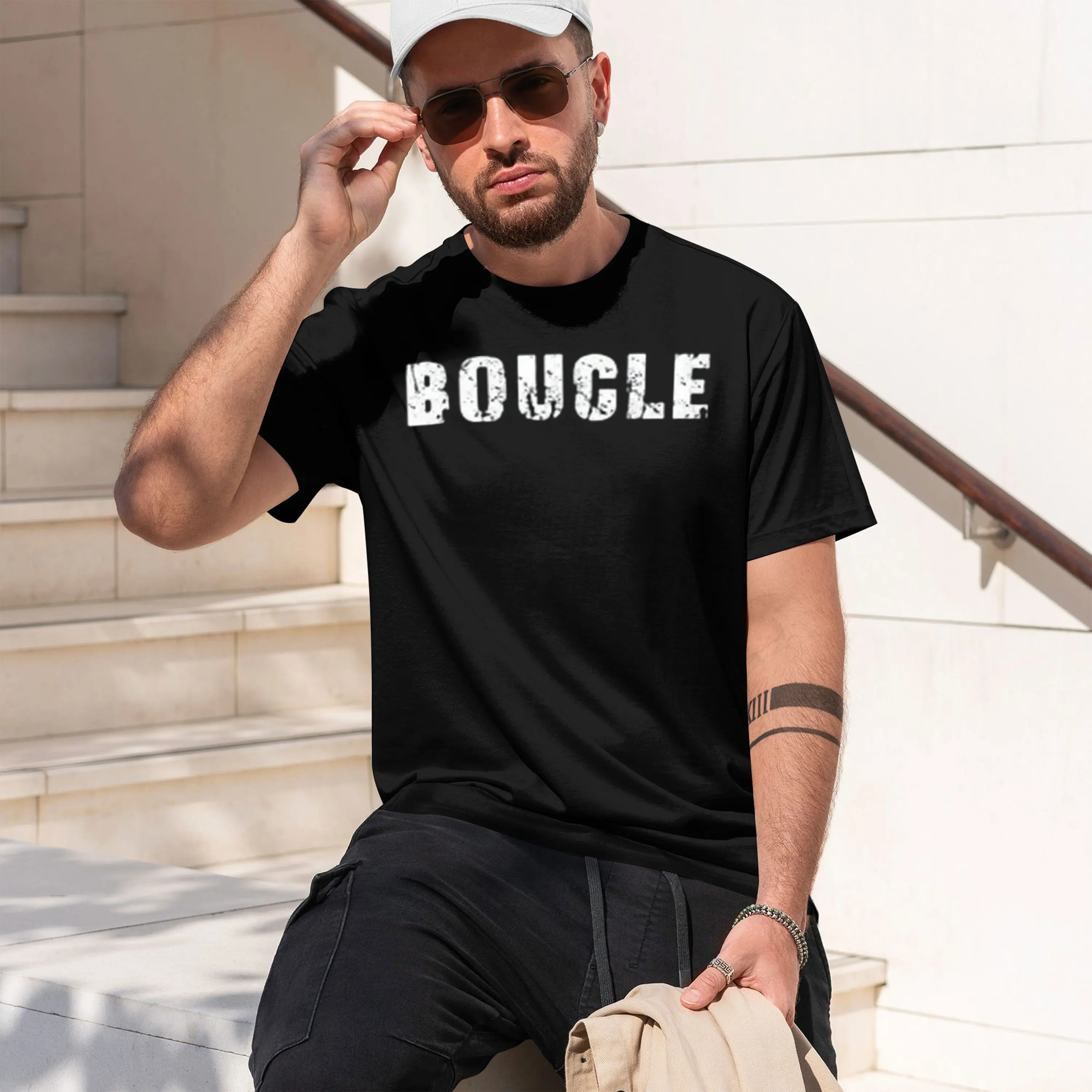 Ultrabas Men's Tee-Shirt Boucle Boucle Eco-Friendly Graph T-Shirt 2026 New Model Short-sleeve crewneck T-Shirt Classic Casual Mu