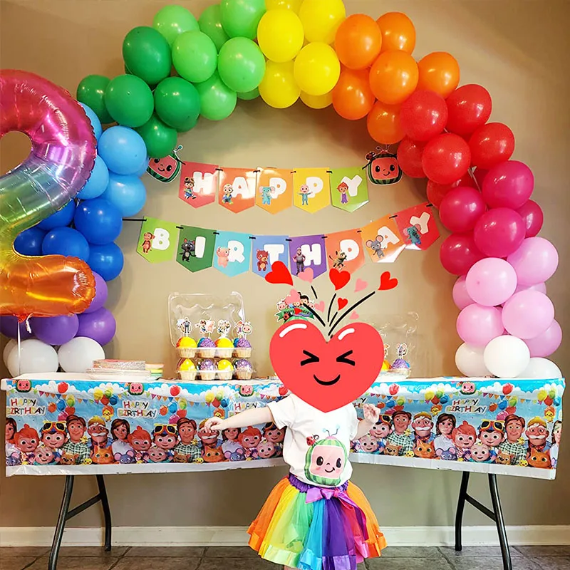 Rainbow Balloon Garland Arch Kit for Carnival Circus Fiesta Wedding Baby Shower Anniversary Birthday Party Decorations