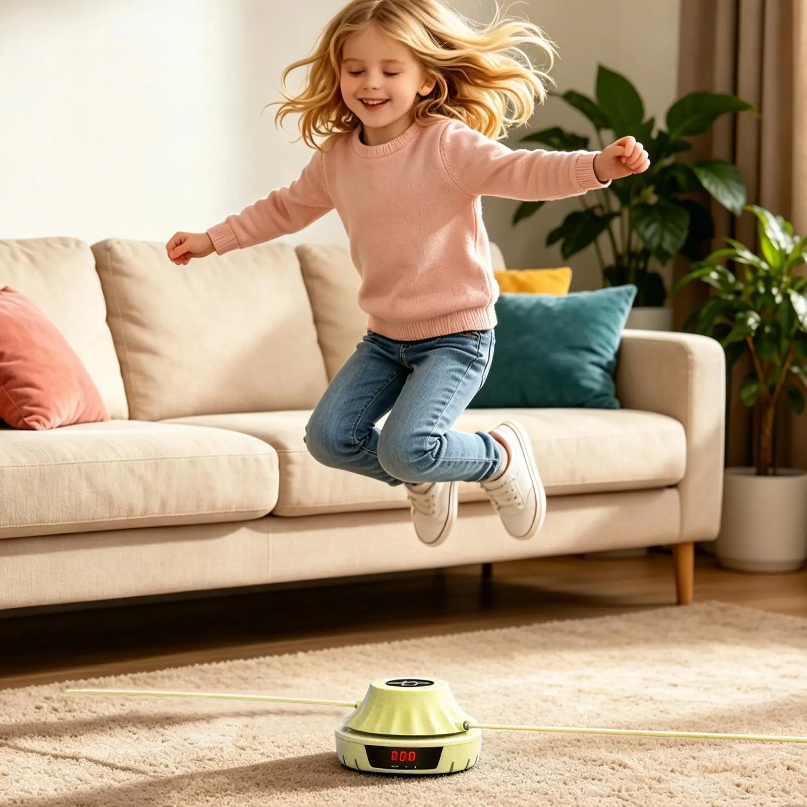 Auto Jump Trainer Lcd Counter Automatic Portable Kids Fitness Rope Skipping Trainer For Kids Adults Family Home Office Gym - view 2