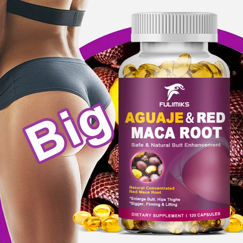 Curves Capsules for Women - Aguaje and Red Maca Supplement - 1000mg - Butt and Breast Enhancement - for Natural Curves