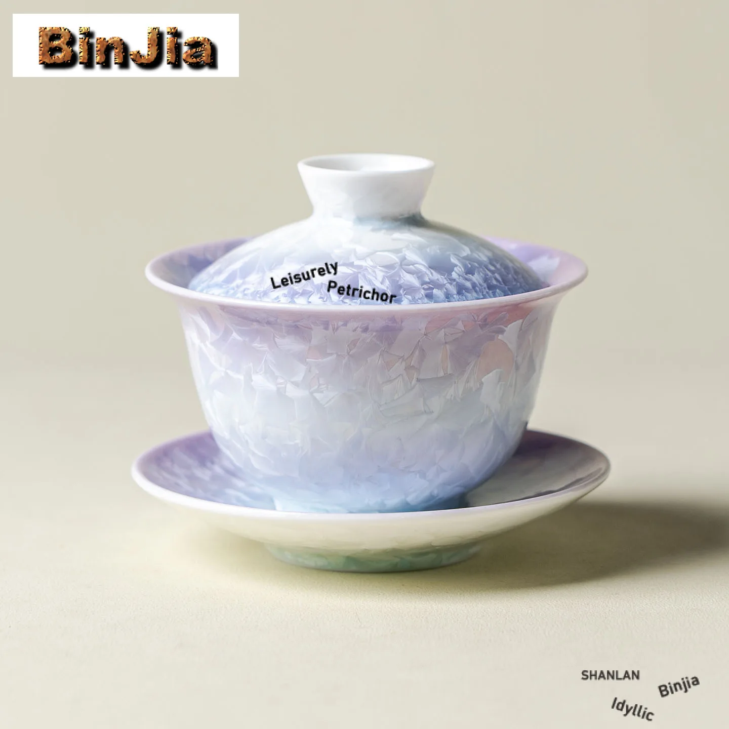 

150ml Star Purple Crystal Glaze Gradient Gaiwan Antique Tea Tureen Tea Bowl With Lid Kit Tea Maker Cover Bowl For Tea Ornaments