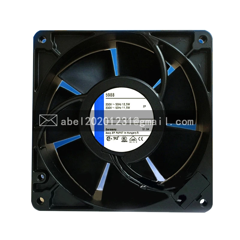 

BRAND NEW 5988 AC 230V 12.5W/11.5W ORIGINAL COOLING FAN COOLER 127*127*38MM 12738