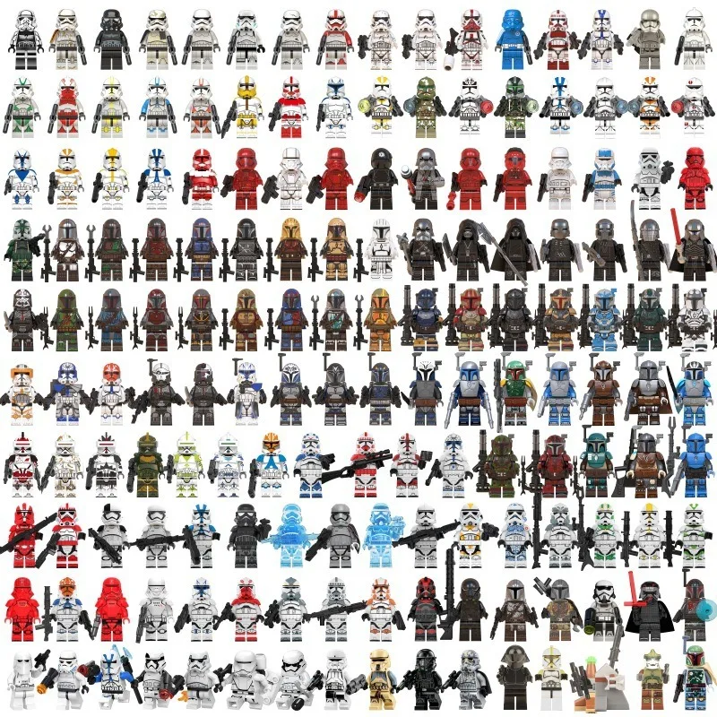 Planet building block doll Storm trooper clone stormtrooper vs. small particle doll toy gift halloween  christmas  navidad