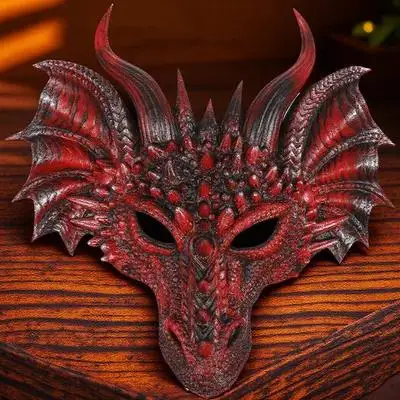 

Halloween Dragon Mask Costume Props Scary Horror Mask for Adults Carnival Festival Cosplay Decorations Masquerade