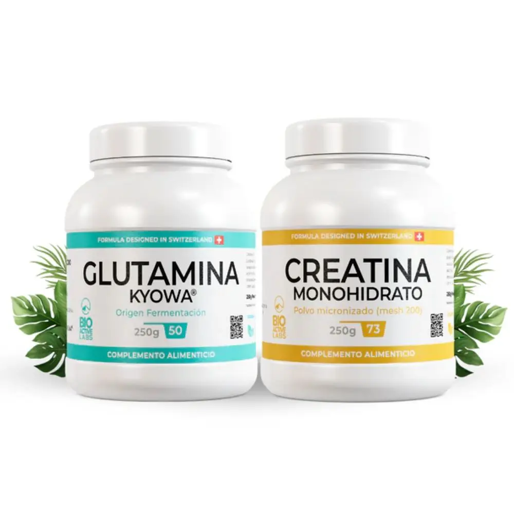 Combo Performance | Creatina Monohidrato + Glutamina Kyowa® | Rendimiento y Recuperación Deportiva | BioActiveLabs