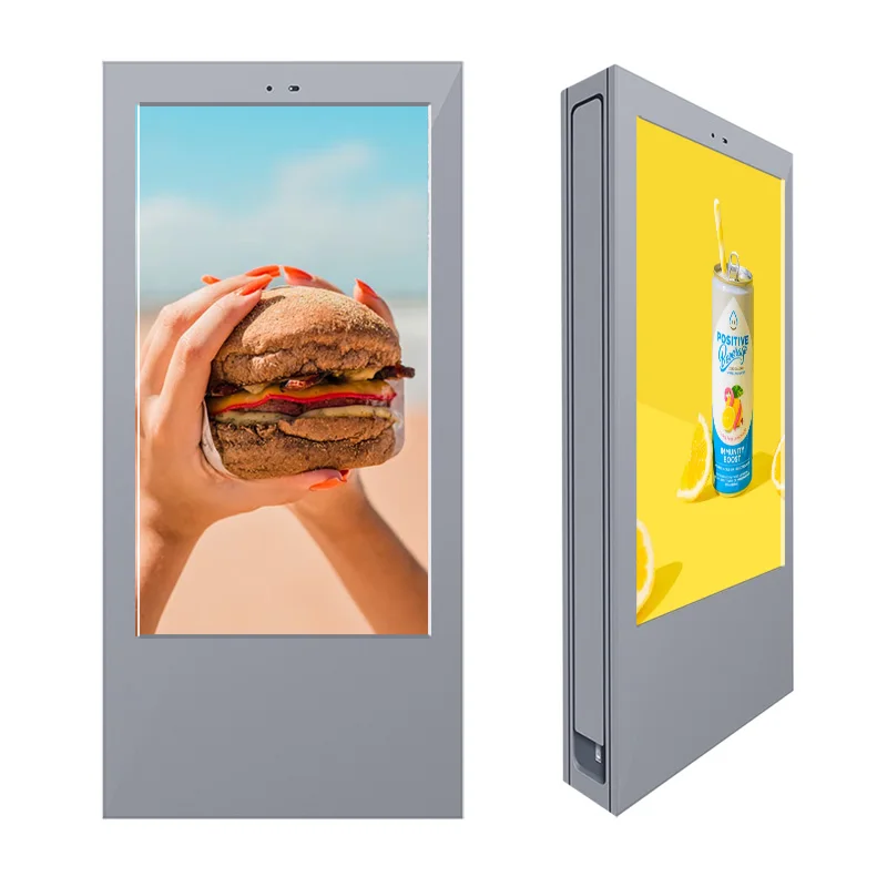 Hot Sale 55 Inch High Brightness 3000nits HD Anti-fog Vertical LCD Digital Signage Outdoor Capacitive Advertising Kiosk Screen