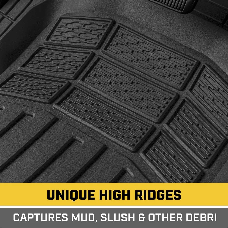 ® CAMT9013 3 قطع من سجادات الأرضية المطاطية ذات الأطباق العميقة شديدة التحمل مناسبة لسيارة شاحنة SUV وVan حماية إجمالية لجميع الأحوال الجوية Dur #6