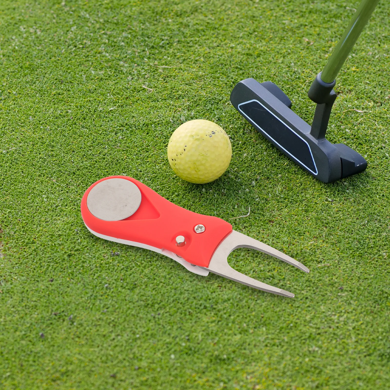 جولف ديفت إصلاح شوكة المحمولة دائم العشب تحديد أداة كرة جولف ماركر ديفوت أداة إصلاح الحديقة المهنية الكرة ماركر #3