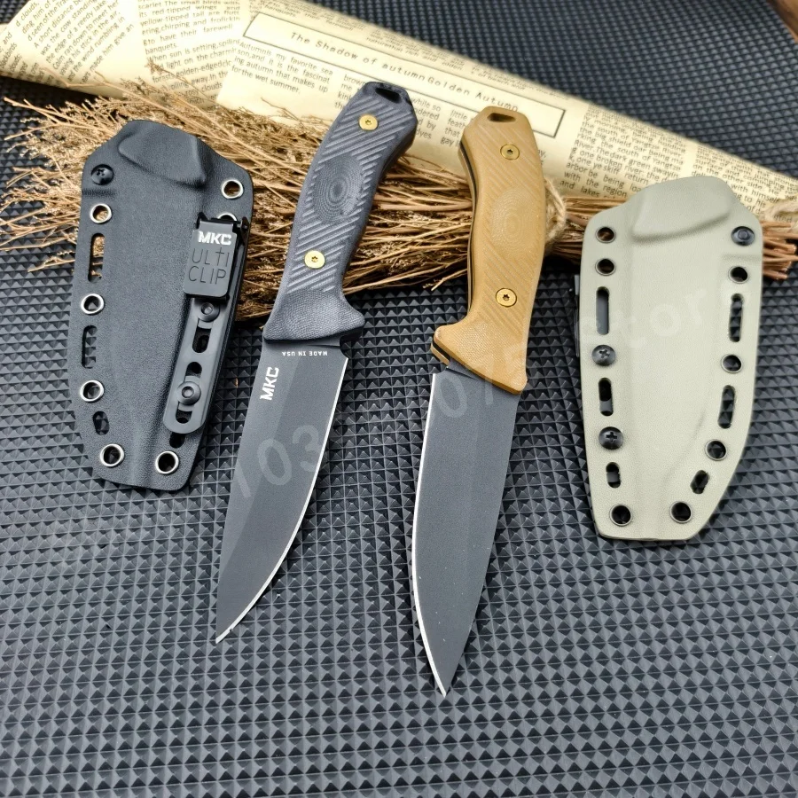 

M.K.C TF24 Outdoor Straight Knife 9Cr13Mov Blade G10 Handle Suitable for Outdoor Camping Self-defense Multifunctional Knife
