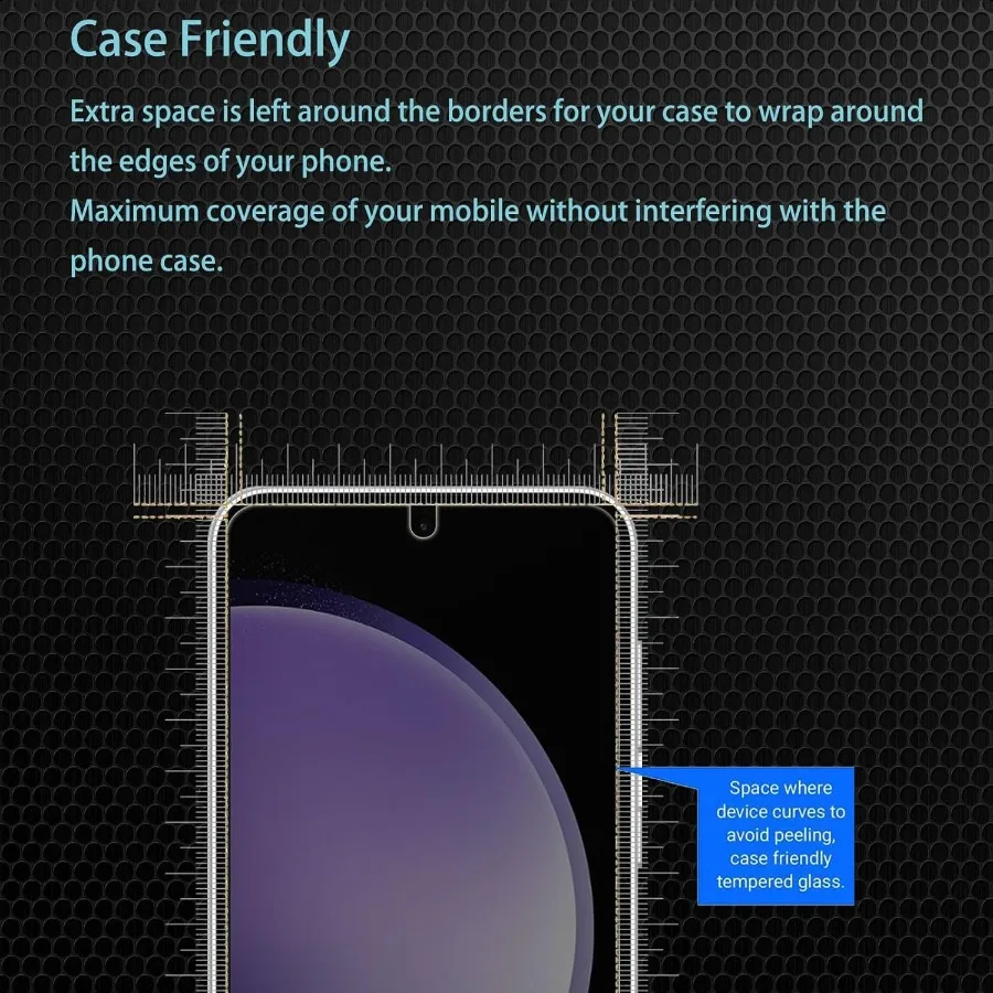 عبوتان من واقي شاشة الخصوصية لهاتف سامسونج جالاكسي S23 FE من الزجاج المقسى 9H هاردن المضاد للخدش قسط HD الوضوح سهل التركيب