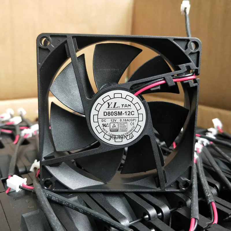 New Orignal D80SM-12C DC12v 0.16A 2Lines 8020 D80SH-12C Cooling Fan