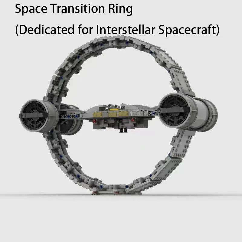 MOC النجوم مع حلقة انتقالية مدى الفضاء معززة للغاية، مجموعة منتجات جديدة، لعبة مكعبات بناء فاخرة