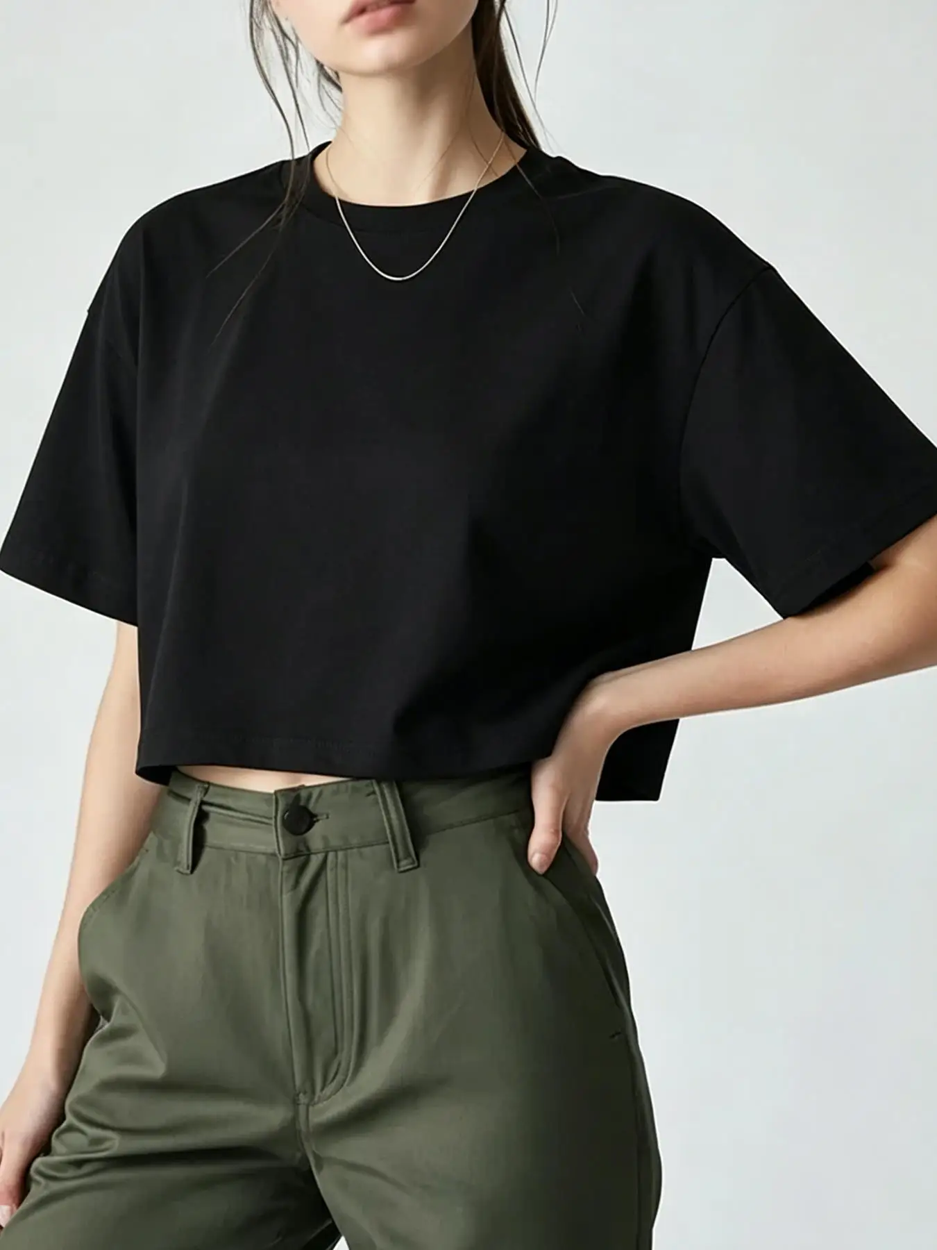 S-3Xl Korean Style Short Sleeve Black White Solid T Shirt Women Cotton Casual T-Shirts Loose Summer Clothes Hip Hop Crop Top