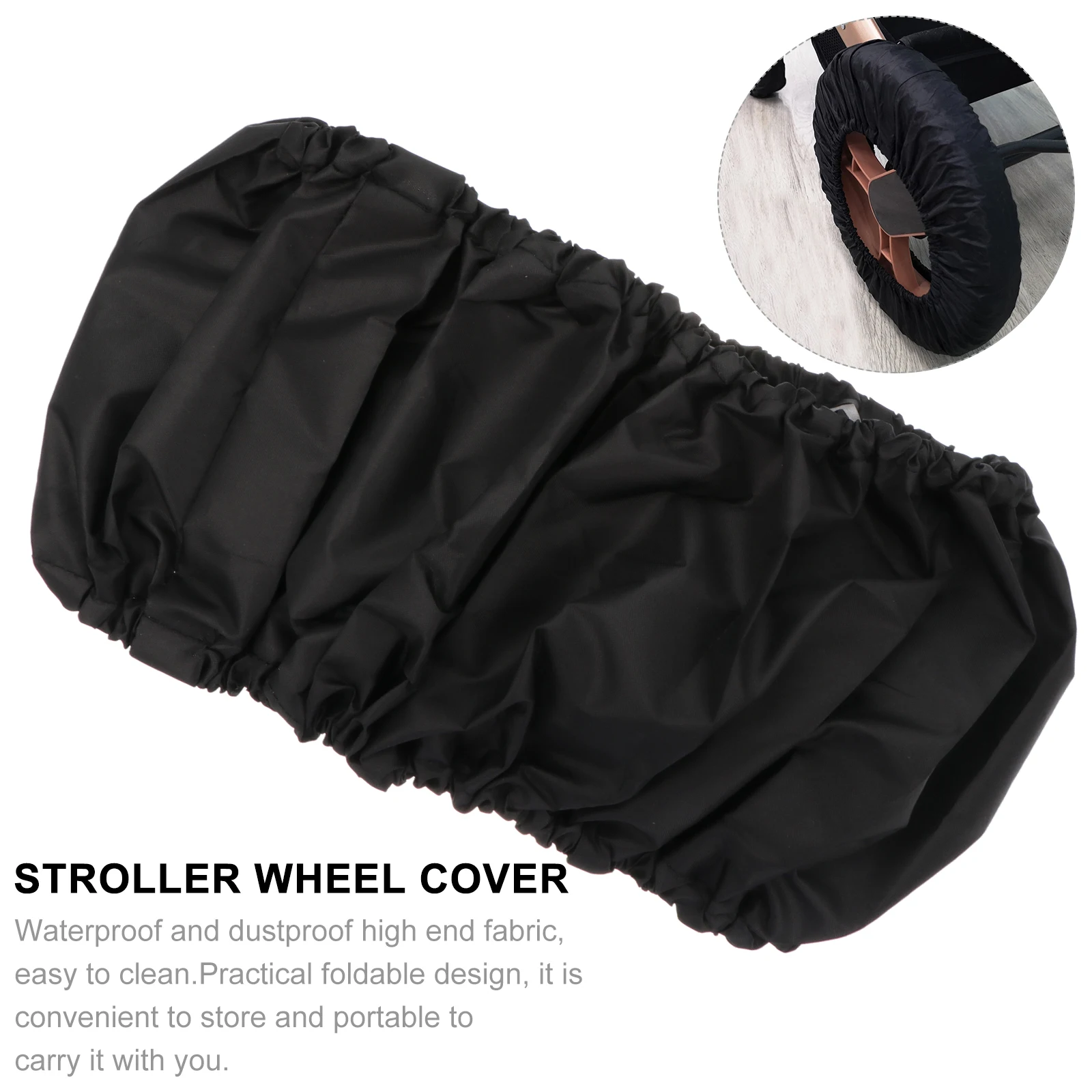

8pcs Stroller Wheel Cover Oxford Cloth Durable Wear Resistant Water Tear Break Protection Compact Lightweight For Baby Stroller