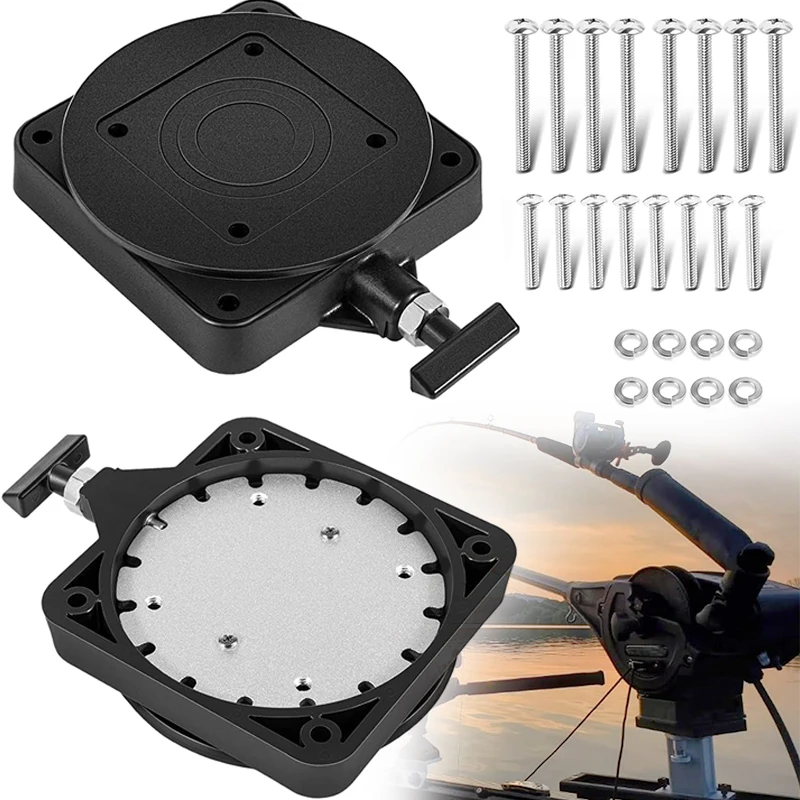 2207003 Low-Profile Swivel Mounting Base Compatible with Cannon Downrigger, 360° Rotating Base with 16 Locking Positions