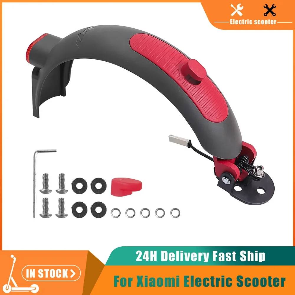 

Modifited Aluminium Rear Fender Tire Splash Fender Guard With Taillight Lamp For Xiaomi M365 Pro Pro2 1S MI3 Electric Scooter