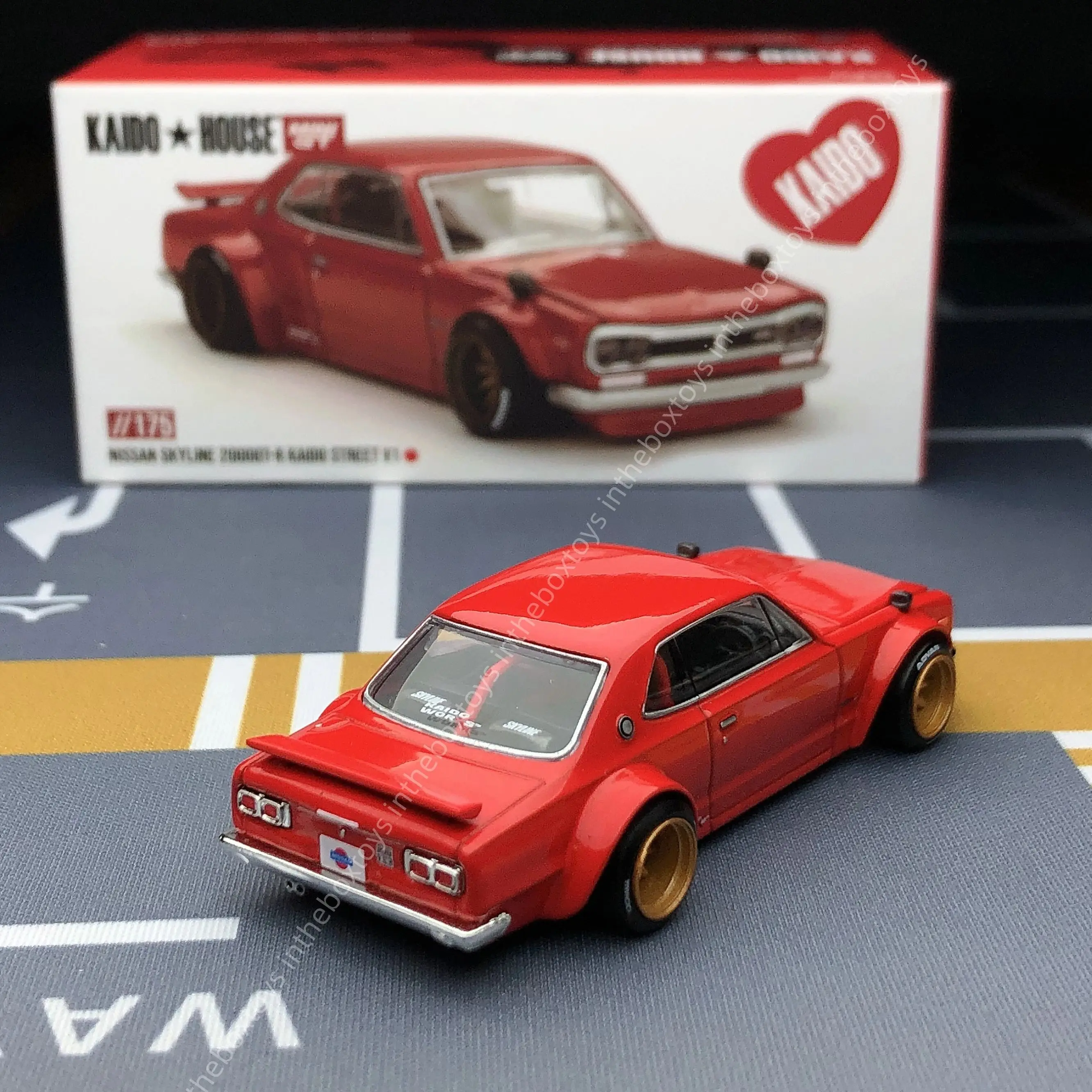 

In theBoxToys Store Kaido House x MINI GT 1:64 Skyline 2000GT-R (KPGC10) Street V1 Car Diecast Model Car