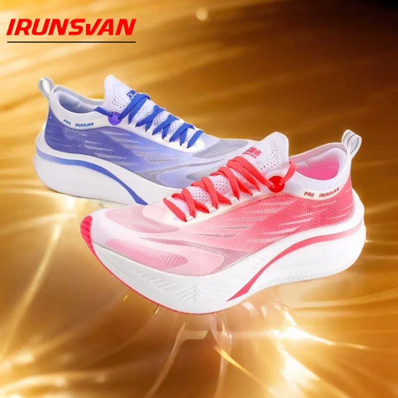 حذاء IRUNSVAN للجنسين ذو لونين كامل من الكربون - مبطن ناعم ومرن ممتص للصدمات ومقاوم للانزلاق، موديل 24046