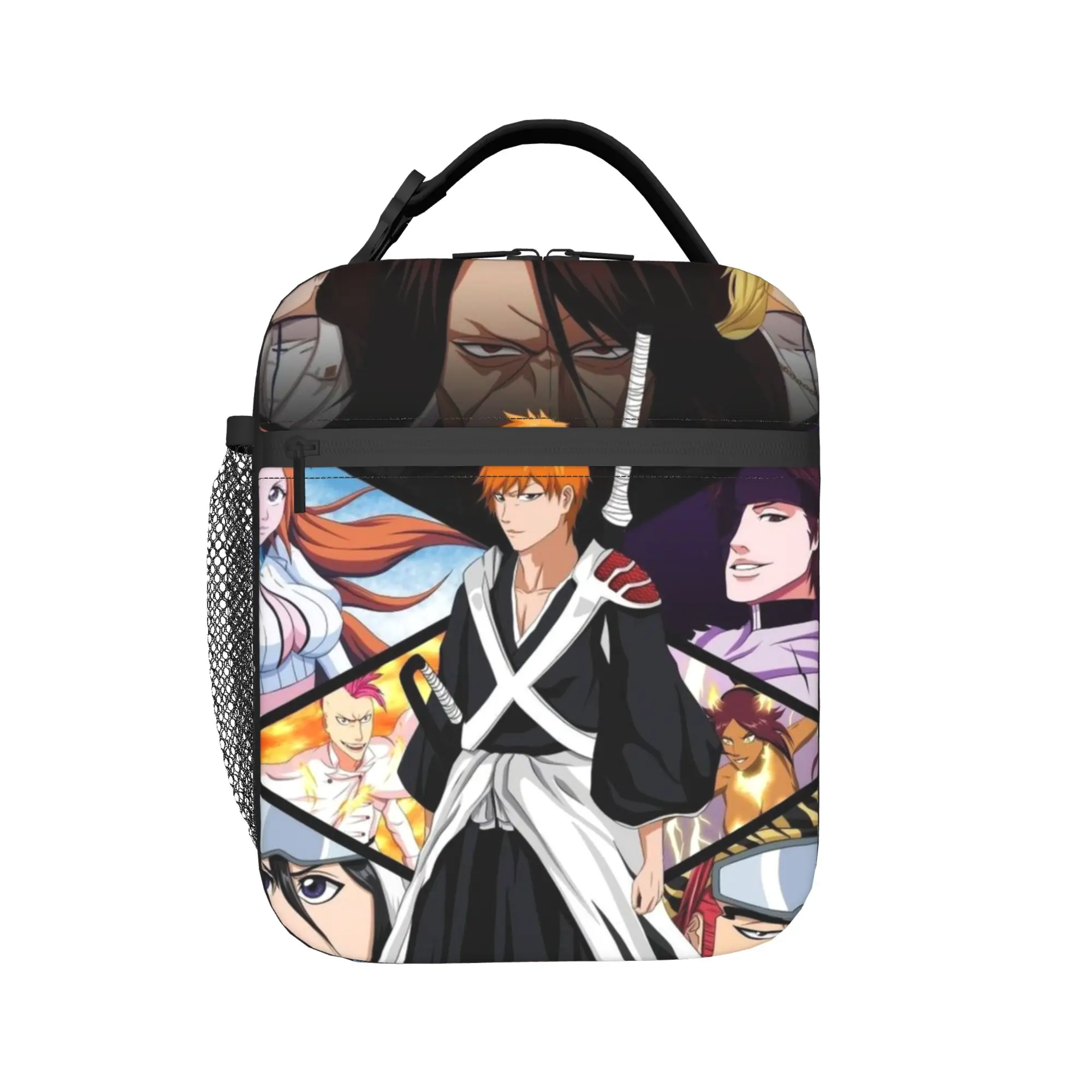 Bleached Manga Kurosakis Thermal Insulated Lunch Bags for Travel  Portable Food Bag Men Women Thermal Cooler Lunch Boxes