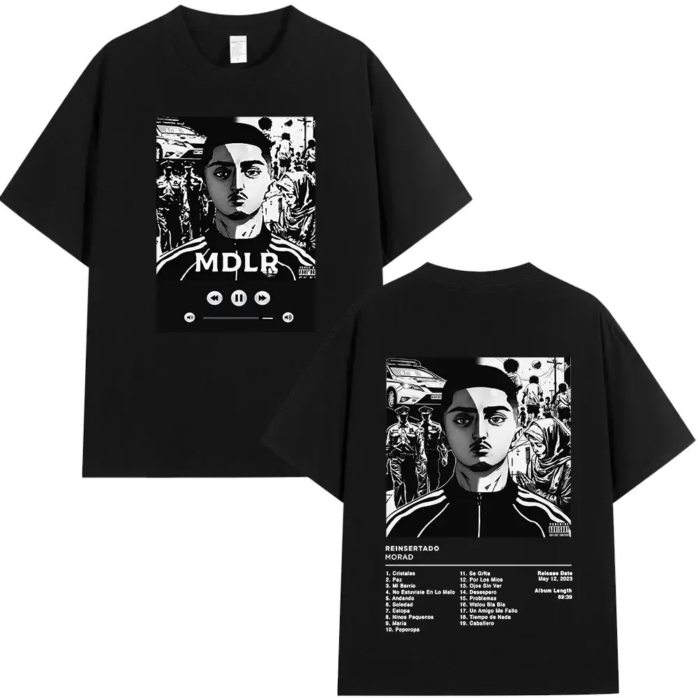 Rapper Morad M.D.L.R Graphic T Shirts Men Women Clothing Hip Hop Vintage T-shirt Cotton Casual Oversized Short Sleeve T-shirts