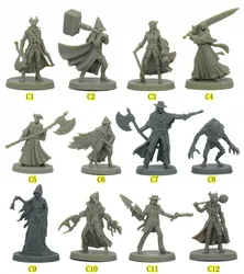 TRPG bbg gioco da tavolo bloodborn componenti di gioco in miniatura cacciatori figure di mostri