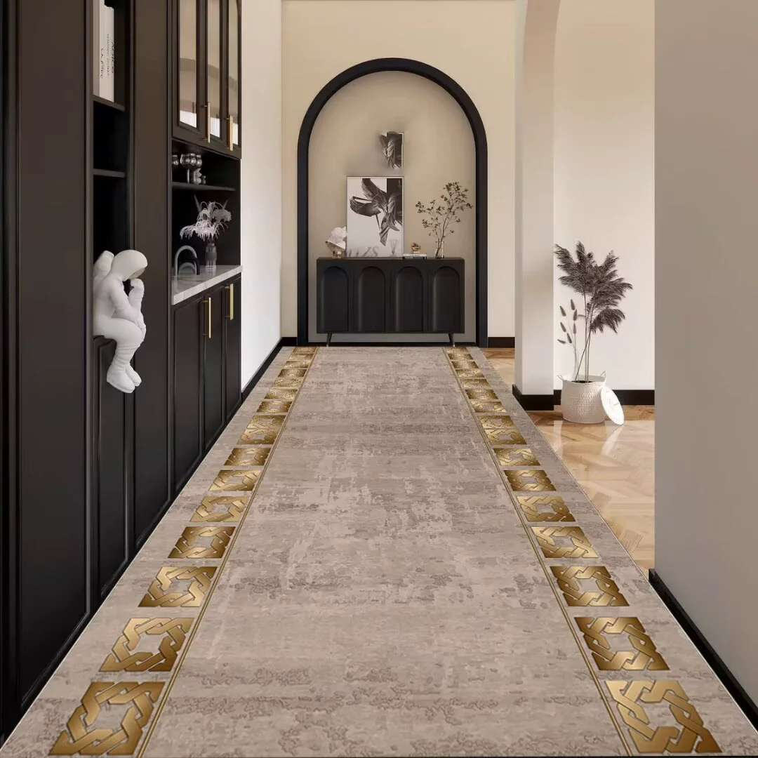 

Customizable Living Room Carpet for Hallway Corridor Stairs, 3D Long Strip Home Hotel Rug, Trimable Area Rug with Simple Design