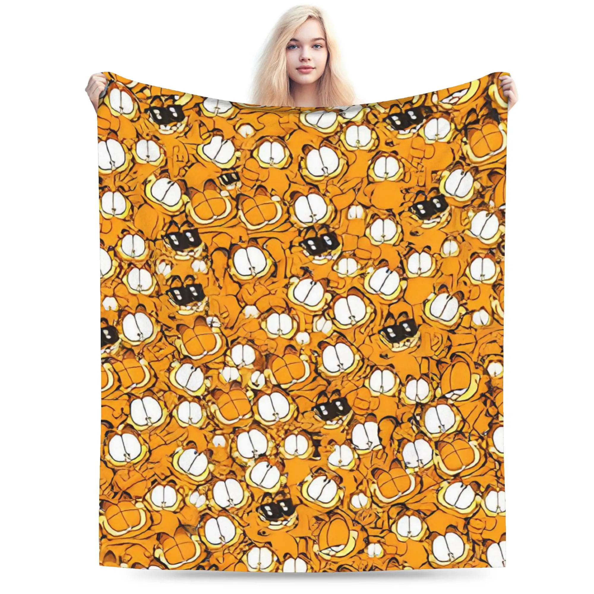 مانغا غارفيلدز بطانية كثيفة سوبر الدافئة الجدة أفخم رمي بطانية للأريكة كرسي السفر الفانيلا المفرش غطاء السرير