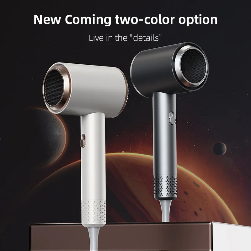 2026 New Hair Dryer 1200w High-Power Fast Drying Constant Temperature Protection Hot Air Blue Light Hammer Hair Dryer EU